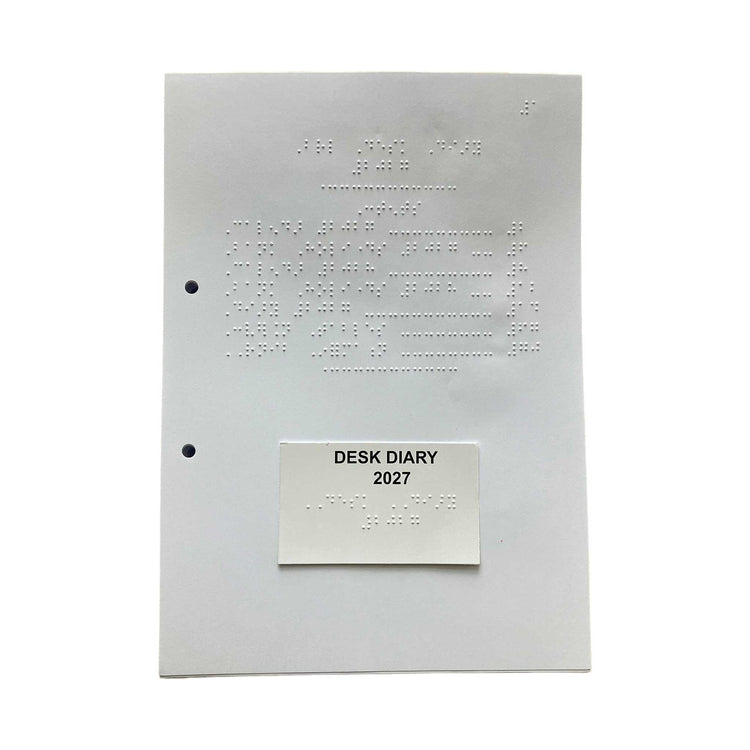 RNIB Braille Desk Diary Refill 2027