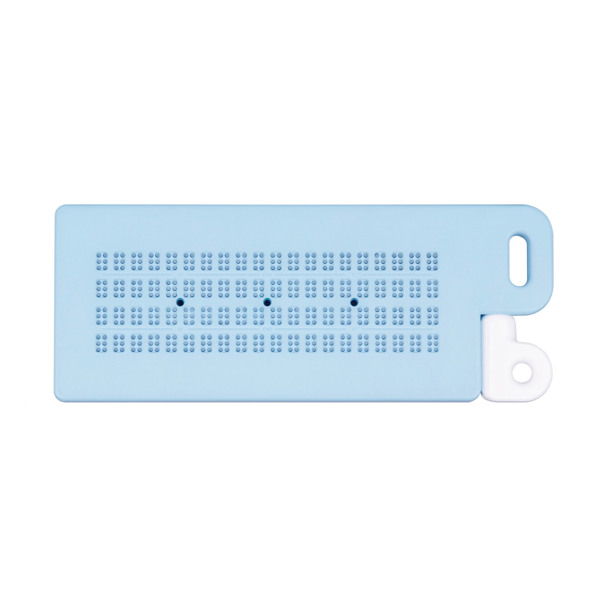 Overhead view of paperless braille slate