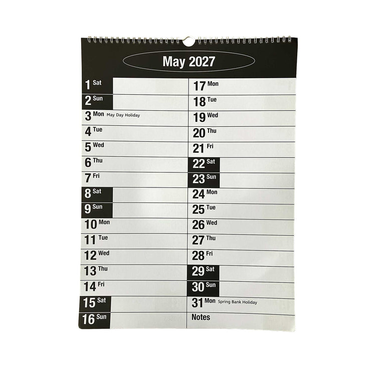 Alternative view of RNIB Big Print Wall Calendar 2027