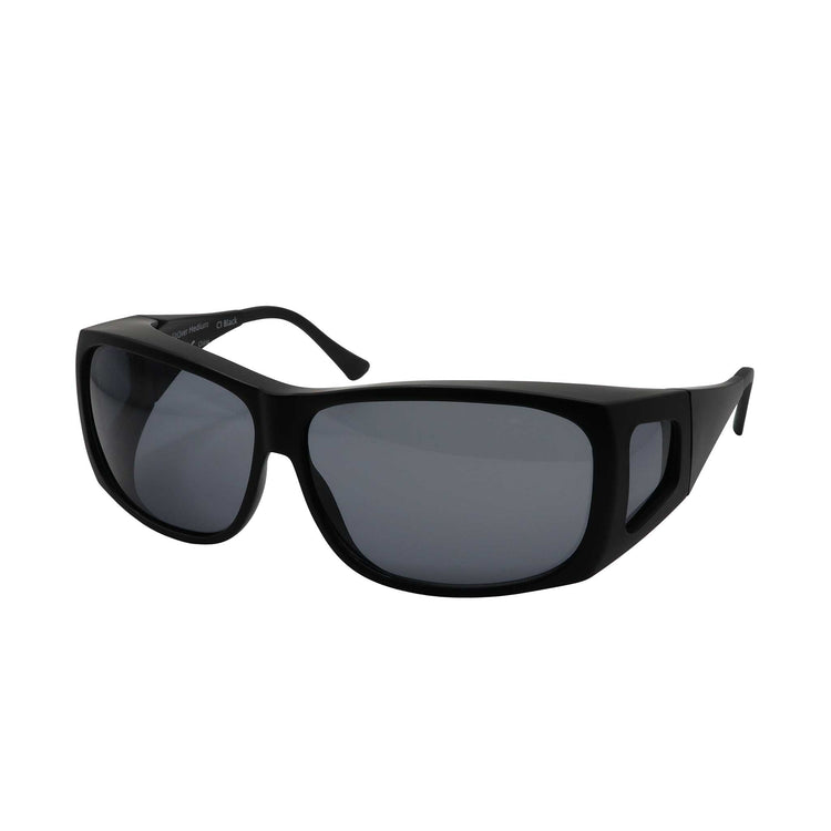 Alternative view of RNIB Medium FitOver Eyeshield Glasses – Black Frame, Grey Tint