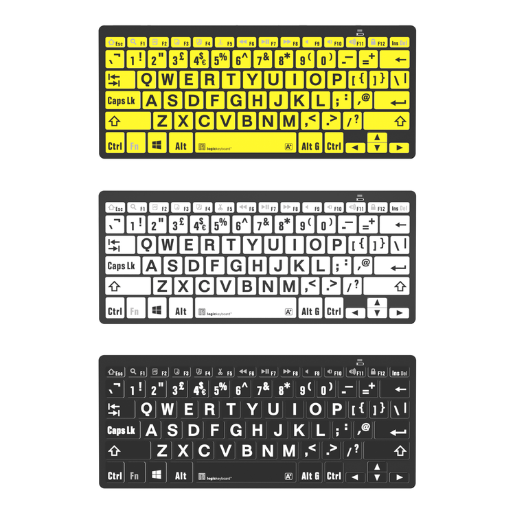 Large print Logickeyboard mini wireless keyboard for PC