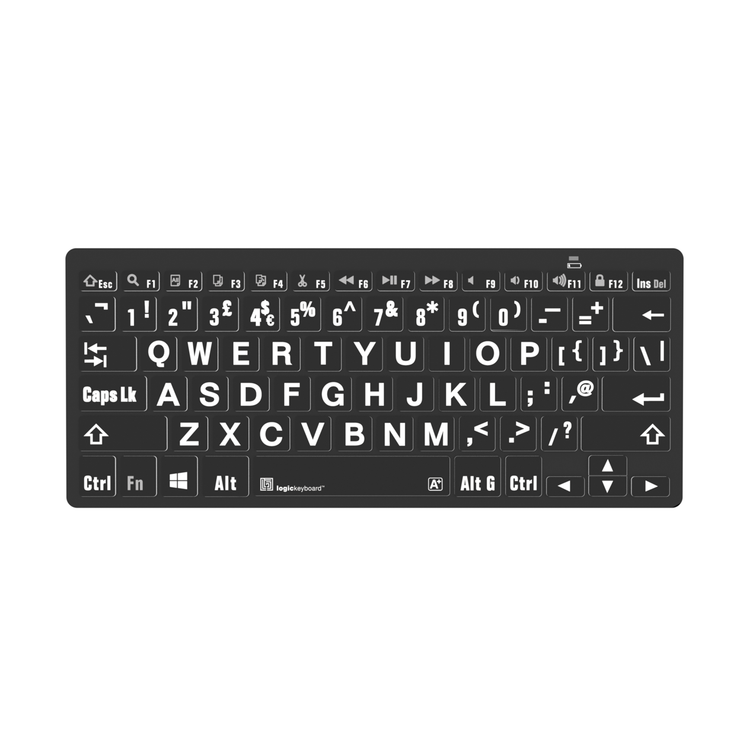 Alternative view of Large print Logickeyboard mini wireless keyboard for PC