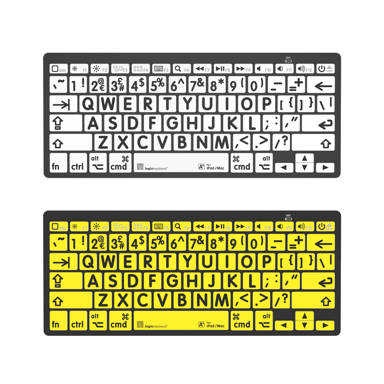 Large print Logickeyboard mini wireless keyboard for Mac