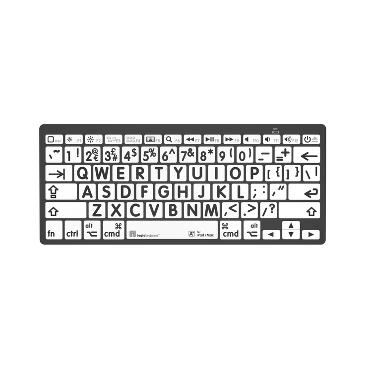 Alternative view of Large print Logickeyboard mini wireless keyboard for Mac