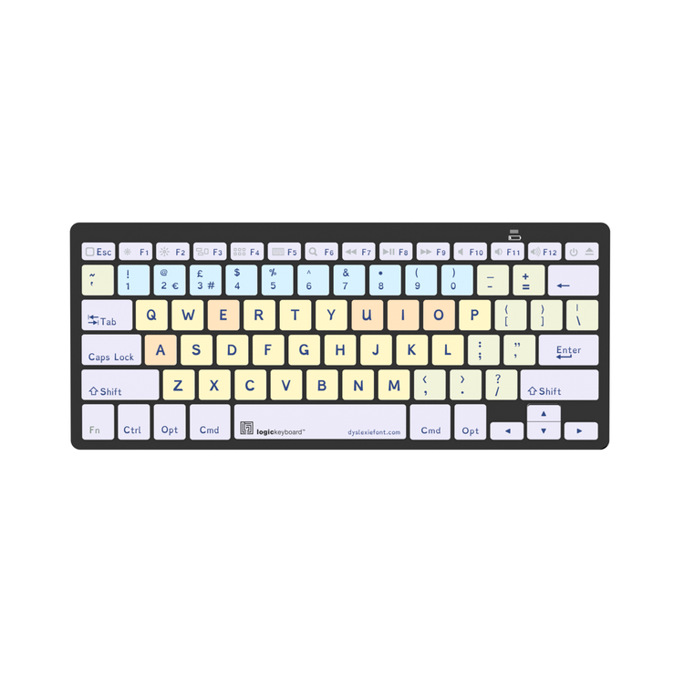 Alternative view of Logickeyboard mini wireless dyslexia keyboard
