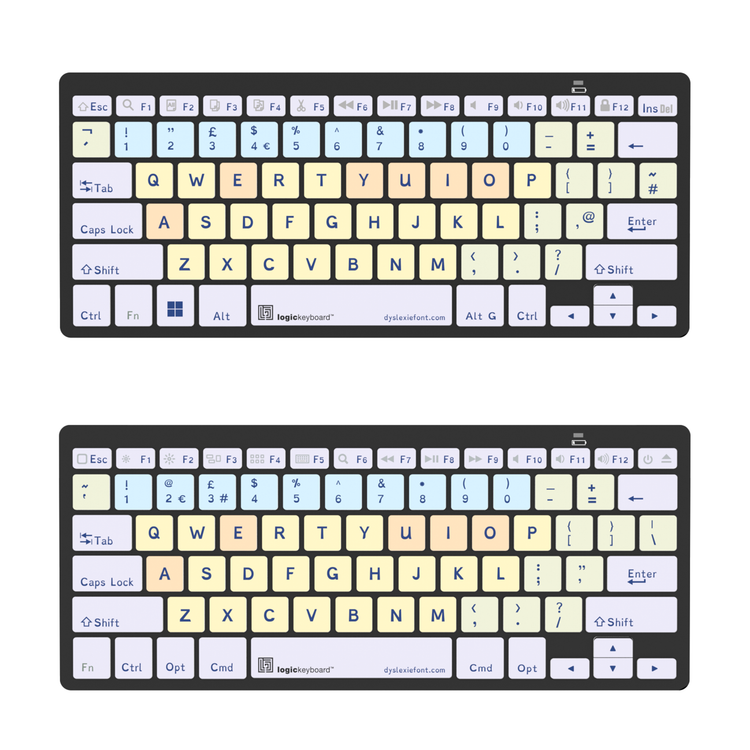 Logickeyboard mini wireless dyslexia keyboard