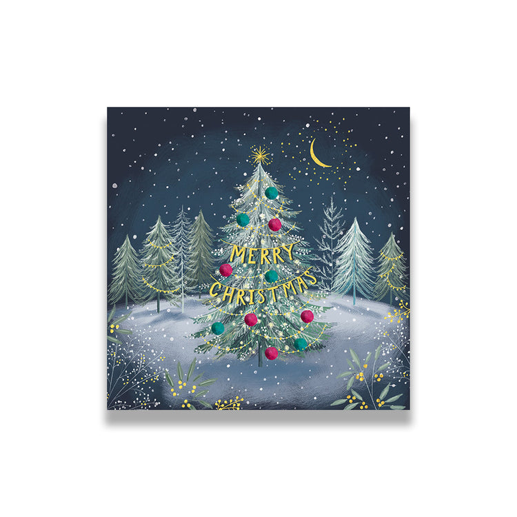 Christmas tree charity Christmas card (pack of 10)