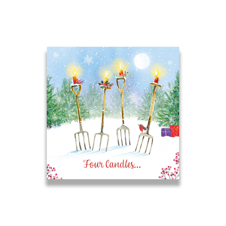 Four candles charity Christmas card (pack of 10)