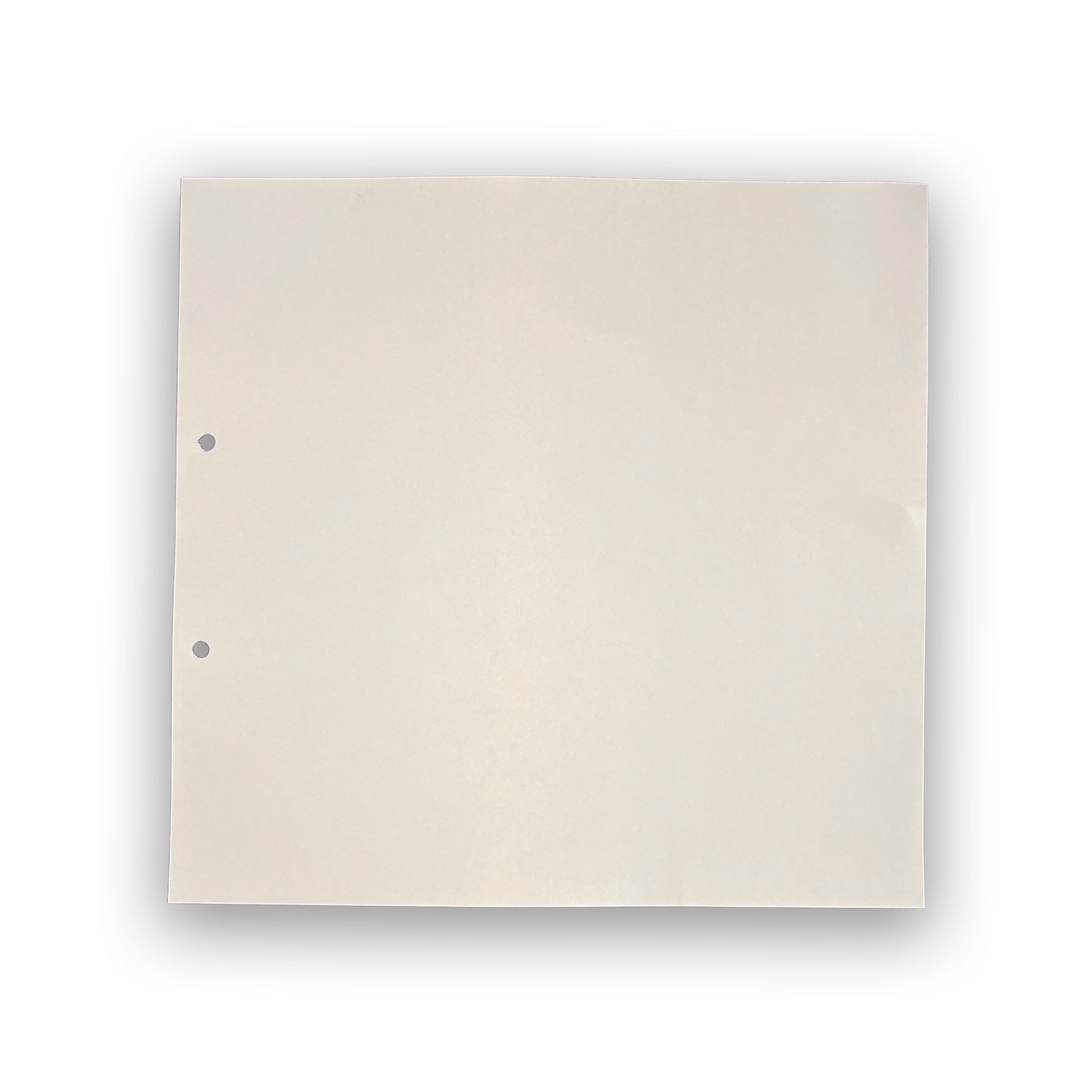 Sheet of punched braille paper