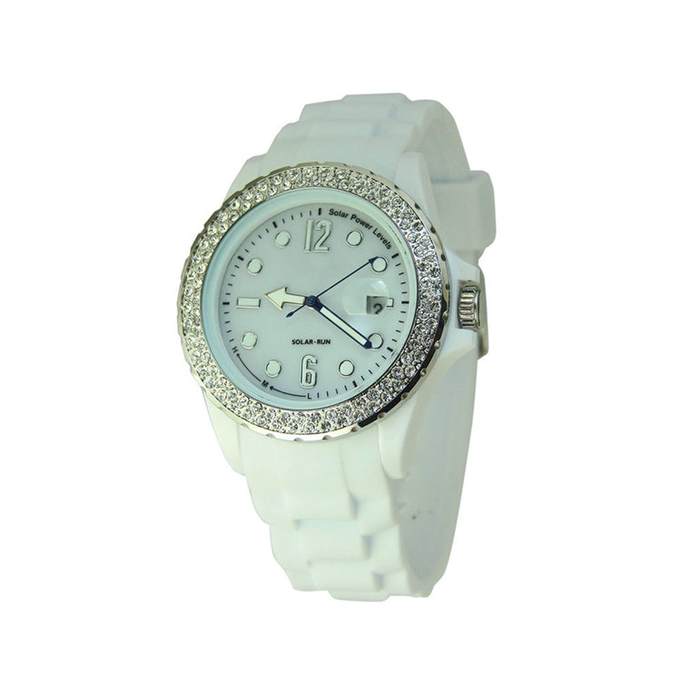 Alternative view of Solar sports watch with diamante