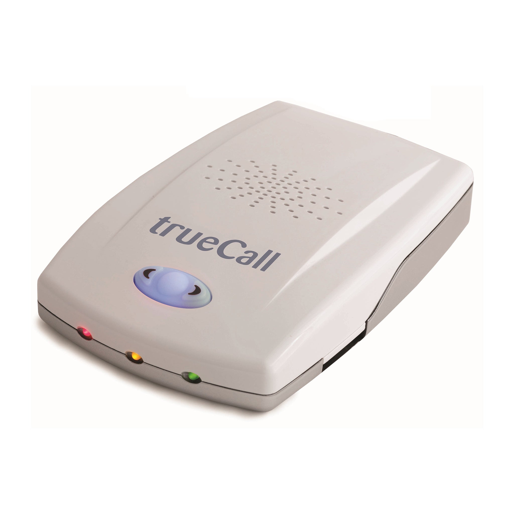 Front angle view of the TrueCall Vi nuisance call blocker and talking caller ID system