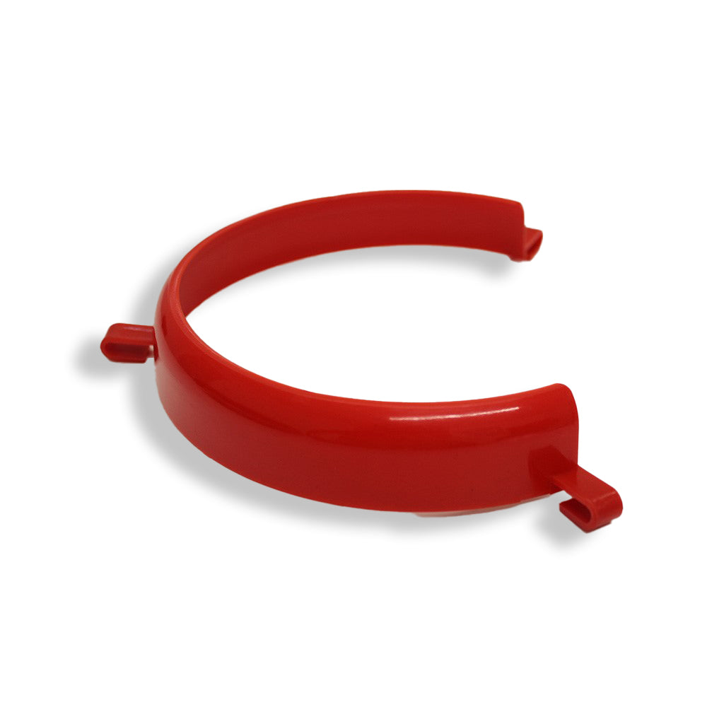 Red plate surround on a white background