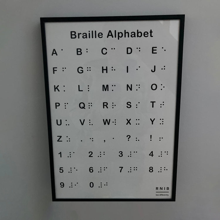 Alternative view of A3 Braille poster