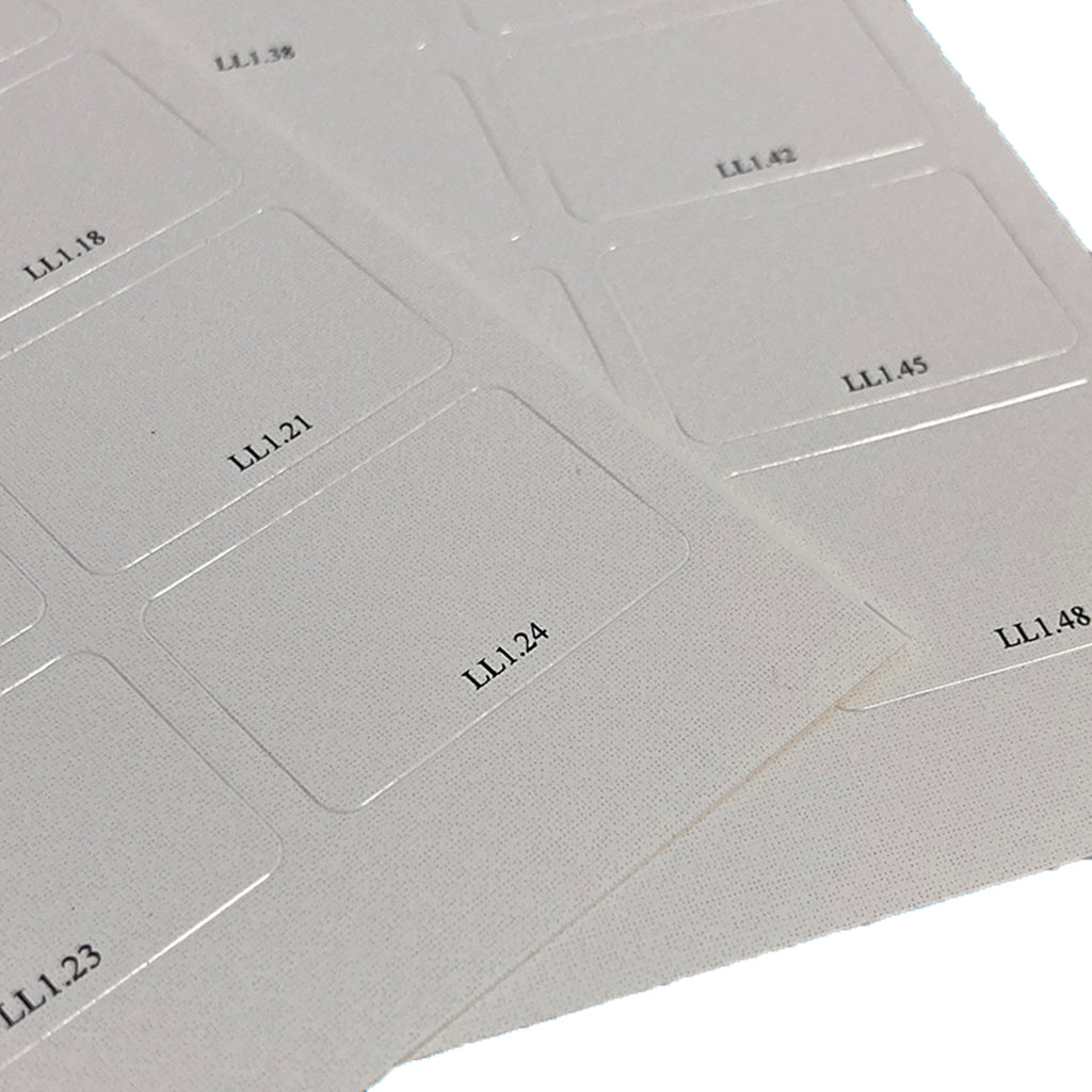 Close-up of PenFriend laundry labels