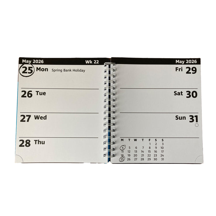 Alternative view of 2026 Big Print desk diary