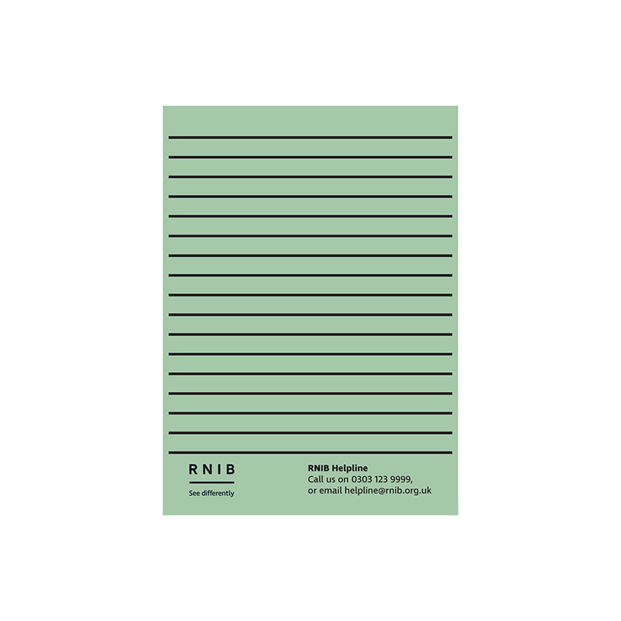 Thick-lined pastel green loose A4 sheets