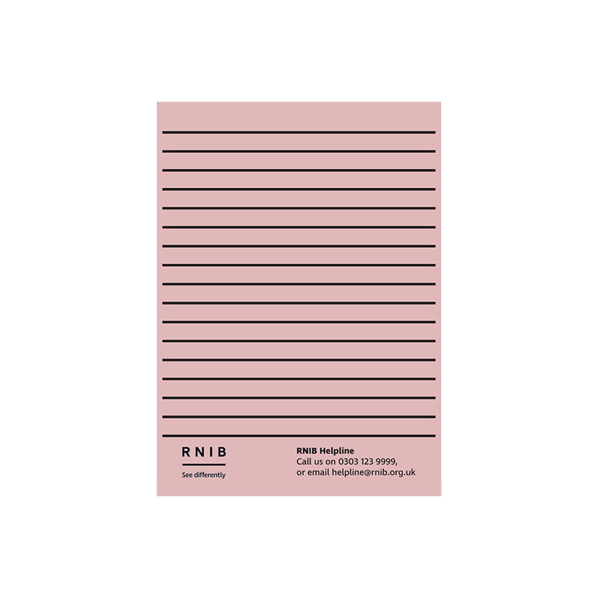 Thick-lined pastel pink loose A4 sheets