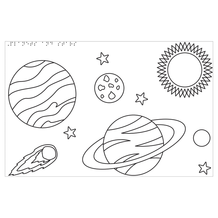 Alternative view of Tactile colouring pack – space