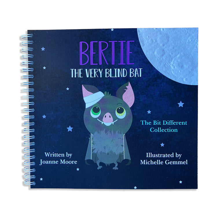 Bertie the very blind bat (contracted UEB)