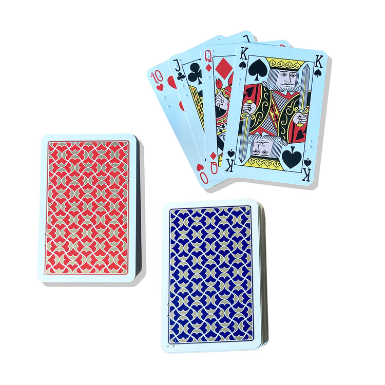 Standard print with braille playing cards