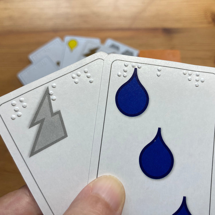 Alternative view of Blink braille cards