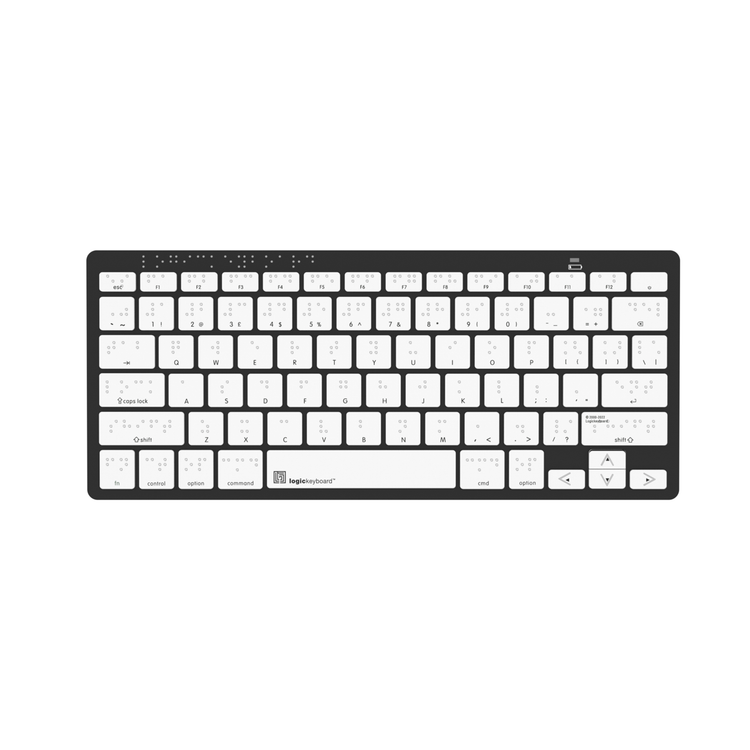 Alternative view of Logickeyboard mini wireless braille keyboard