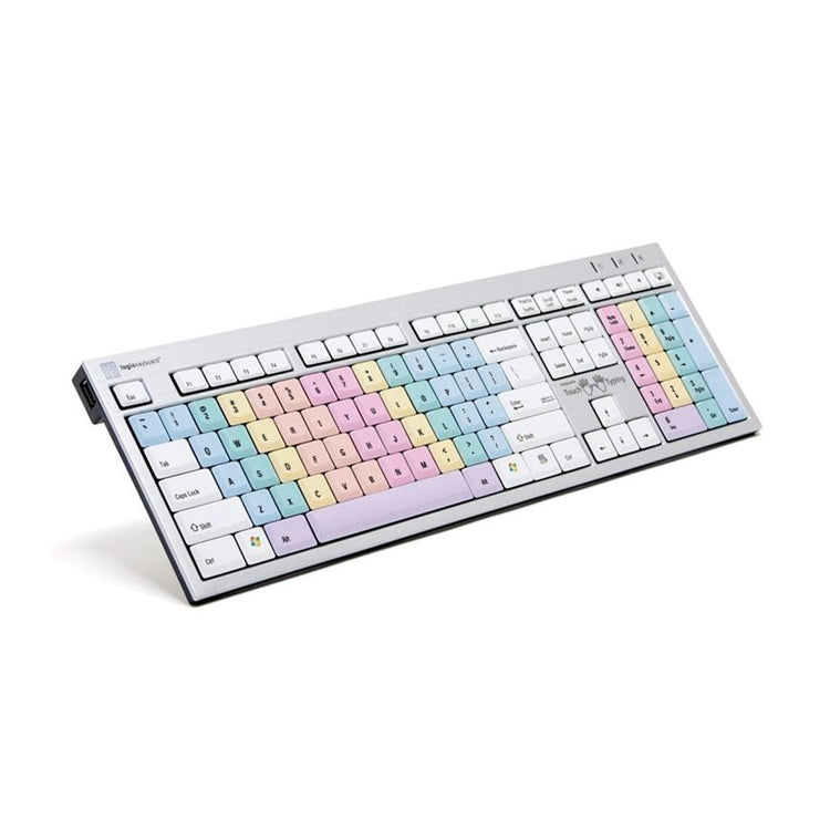 Alternative view of Touch typing Logickeyboard for PC