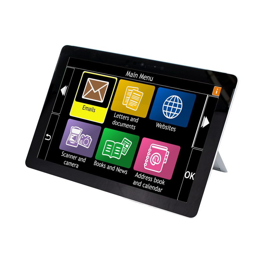 GuideConnect menu icons on a tablet