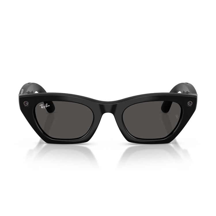 Ray-Ban Meta Gen 3 smart glasses – Zena, grey lenses, shiny black frame, standard size