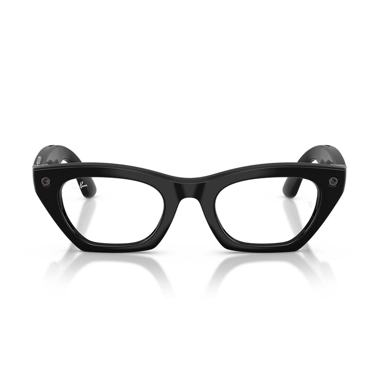 Ray-Ban Meta Gen 3 smart glasses – Zena, transition lenses – clear/green, shiny black frame, standard size