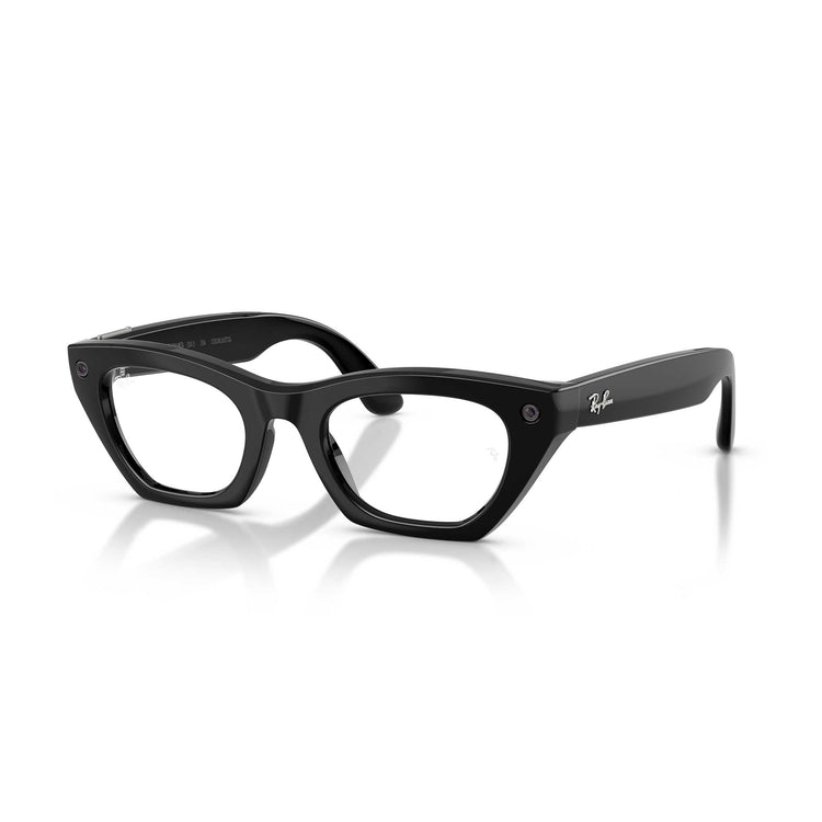 Alternative view of Ray-Ban Meta Gen 3 smart glasses – Zena, transition lenses – clear/green, shiny black frame, standard size