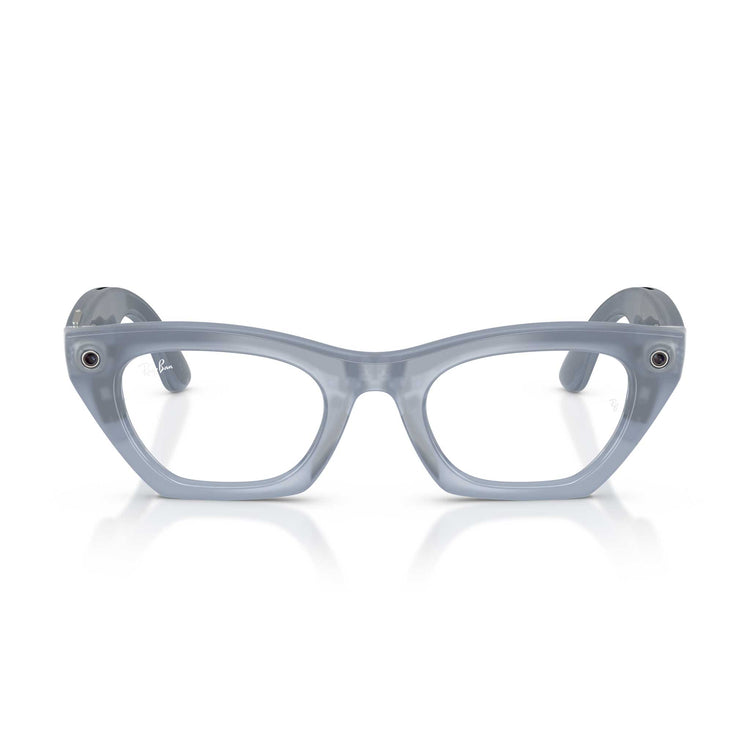 Ray-Ban Meta Gen 3 smart glasses – Zena, transition lenses – clear/copper, milky grey lilac frame, standard size