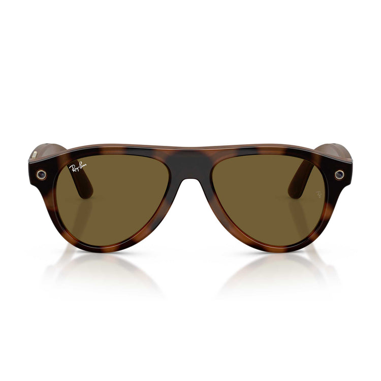 Ray-Ban Meta Gen 3 smart glasses – Aviator, dark brown lenses, Havana frame, large