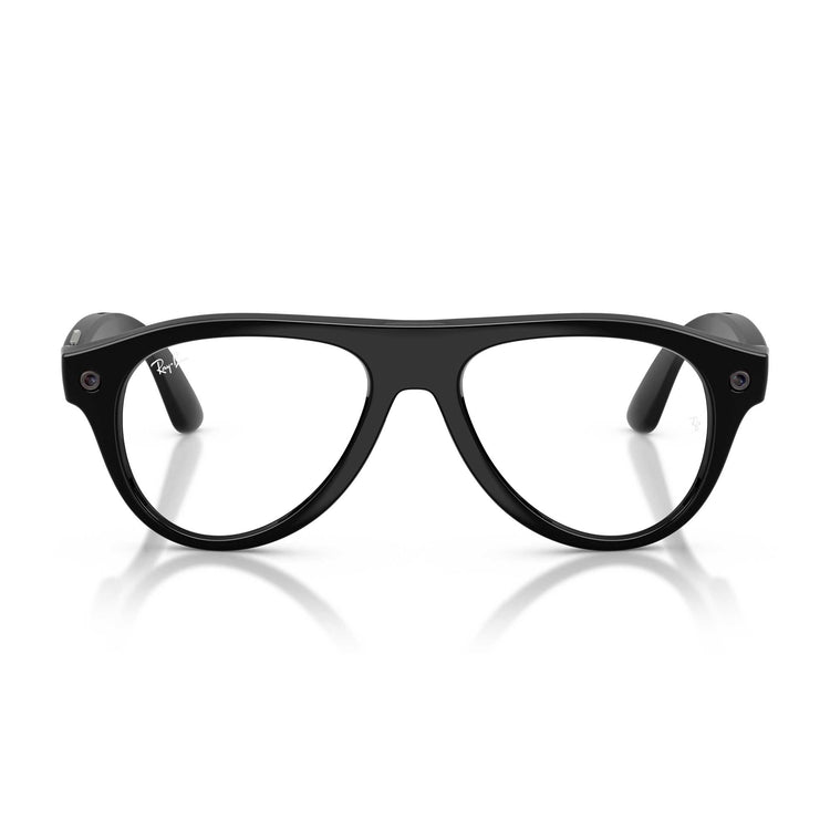 Ray-Ban Meta Gen 3 smart glasses – Aviator, transition lenses – clear/green, shiny black frame, large