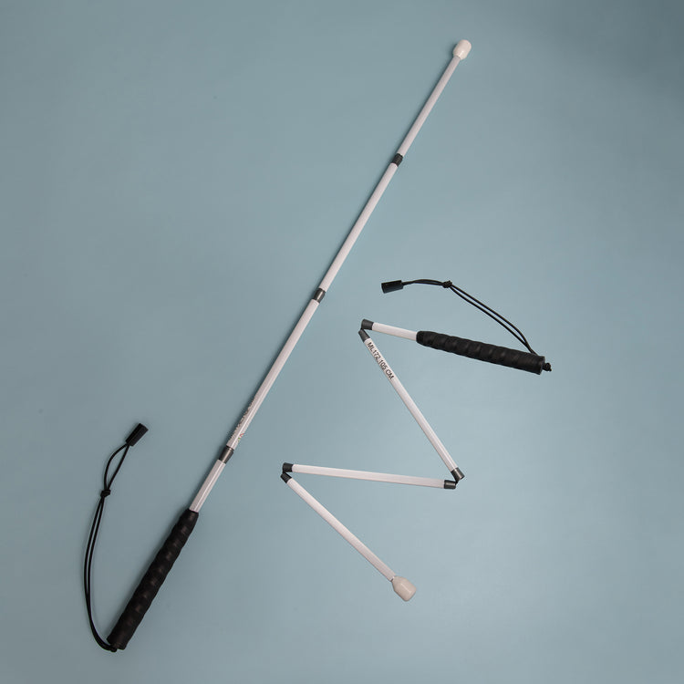 Ambutech aluminium folding long cane - marshmallow tip