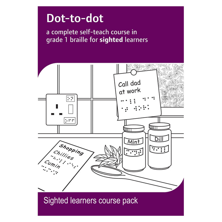 Dot-to-dot sighted learners braille course