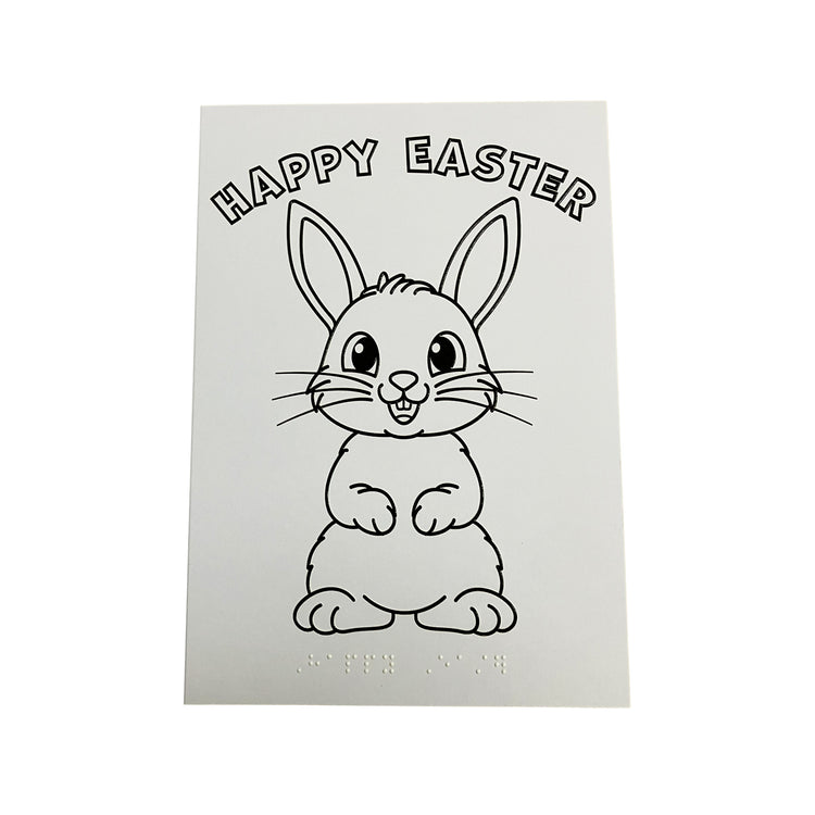 Inclusive Colour-in Easter Bunny charity card