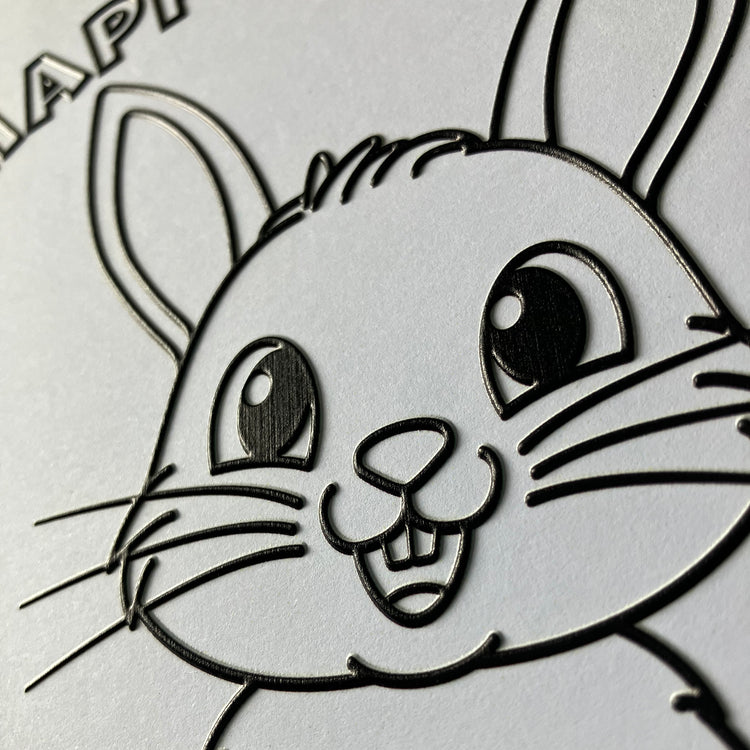 Alternative view of Inclusive Colour-in Easter Bunny charity card