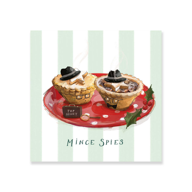 Mince spies charity Christmas card (pack of 10)