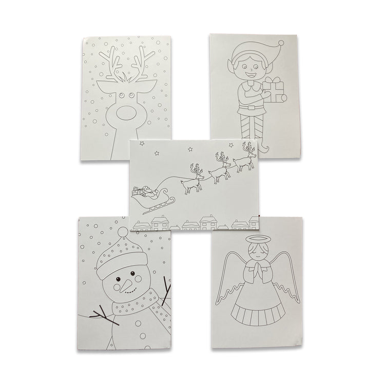 Colour in your own Tactile Christmas cards (pack of 10)