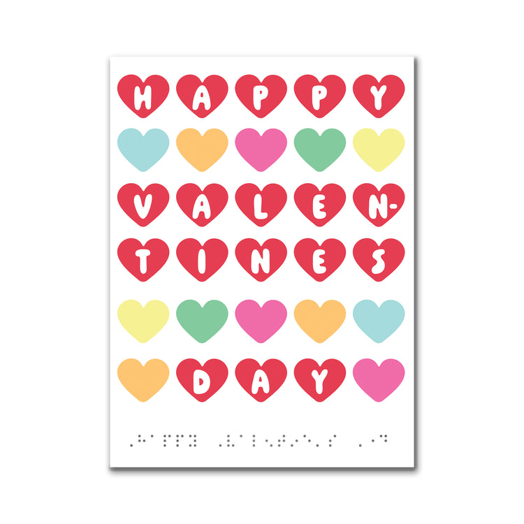 Inclusive Love hearts Valentine's day card