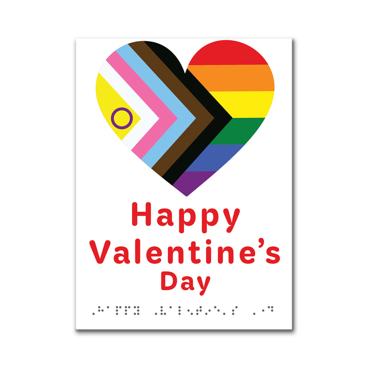 Inclusive Love with pride Valentine's day card