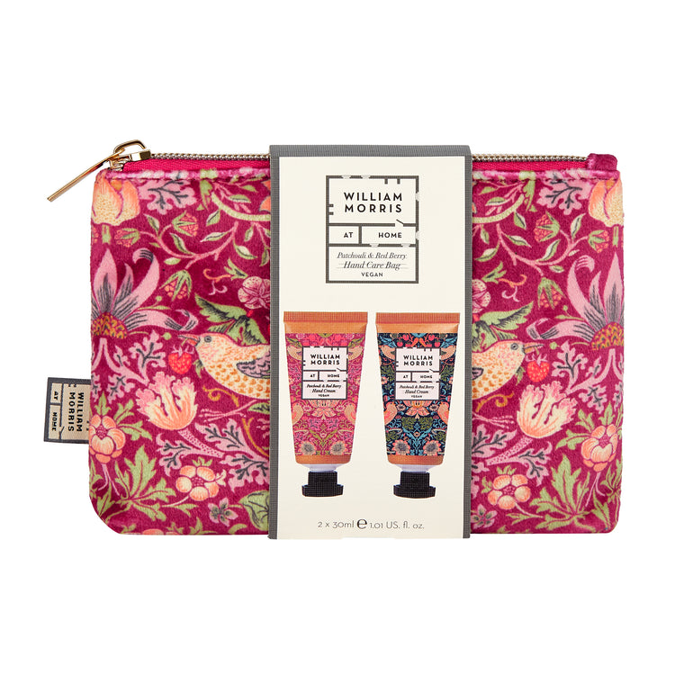William Morris Strawberry Thief Patchouli & Red Berry Hand Care Bag Set