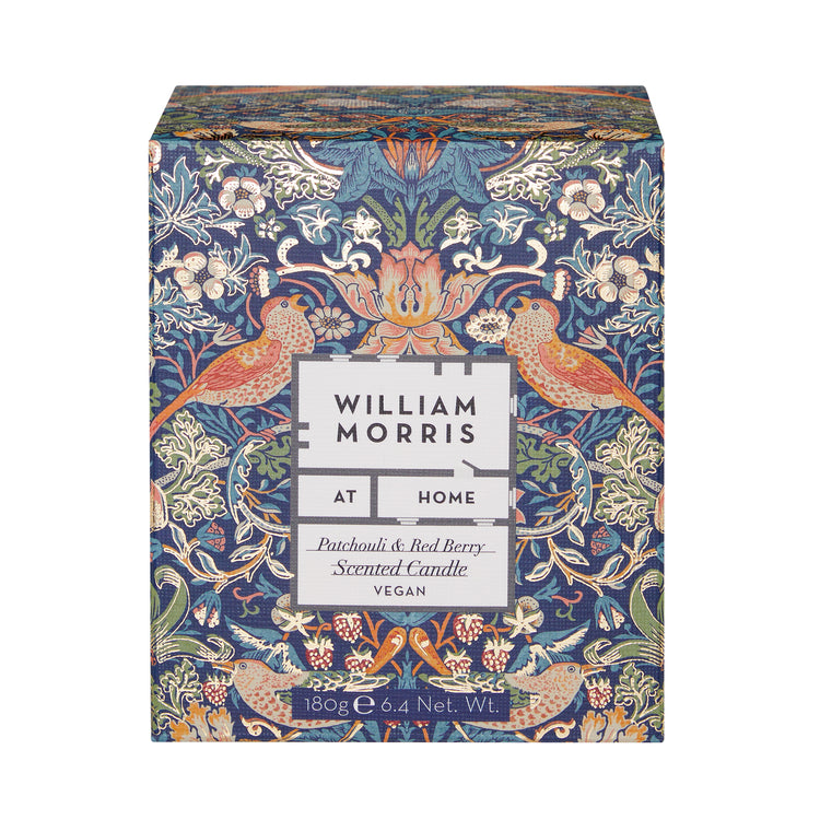 William Morris Strawberry Thief Scented Candle, 180g