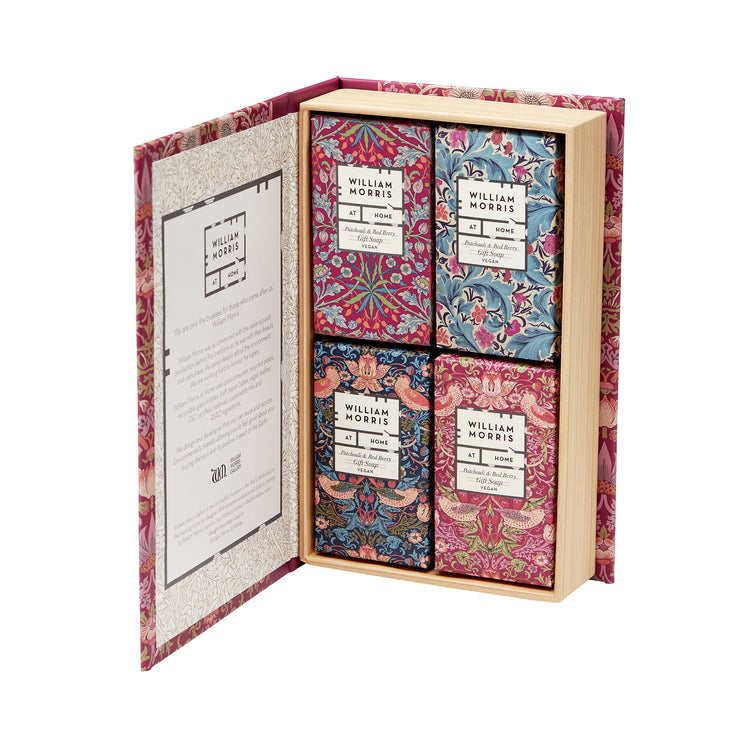 Alternative view of William Morris Strawberry Thief Patchouli & Red Berry Guest Soaps