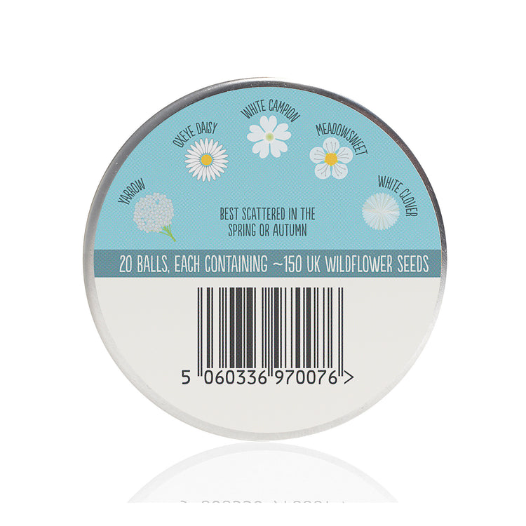Alternative view of Seedball Let it Snow Tin
