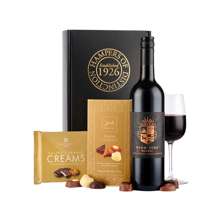 Red wine & chocs hamper