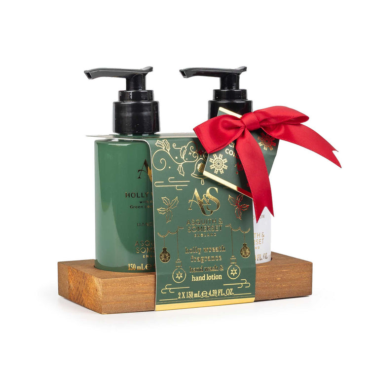 Asquith & Somerset Christmas mini hand care caddy, green