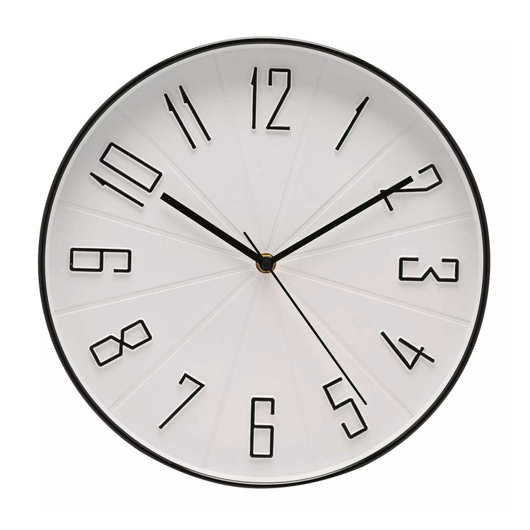 Wall Clock With 3D Numbers, 30cm