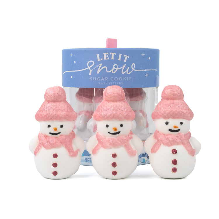 Let it snow snowman bath fizzers